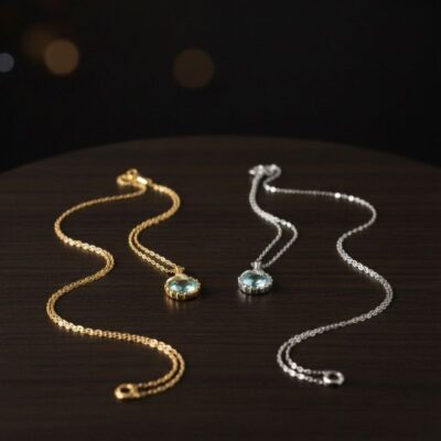 Blue Crystal Mermaid Tail Pendant.