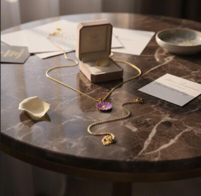 Lavender Bloom Pendant Necklace