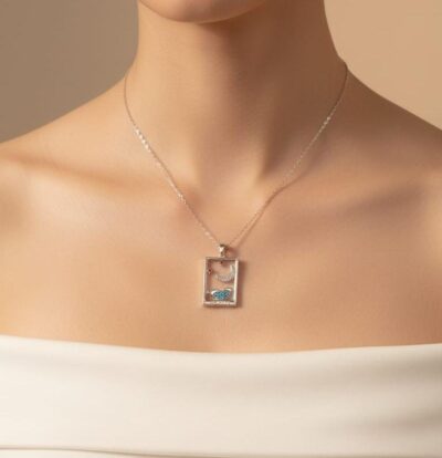 Moon & Star Keepsake Pendant