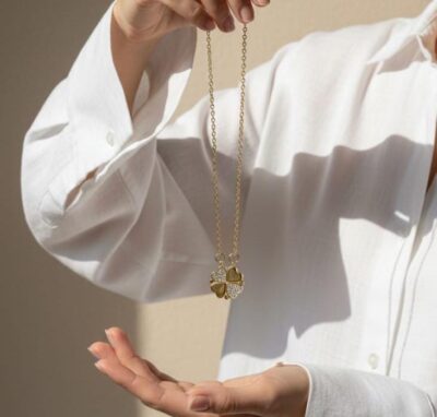Lucky Clover Openable Pendant Necklace