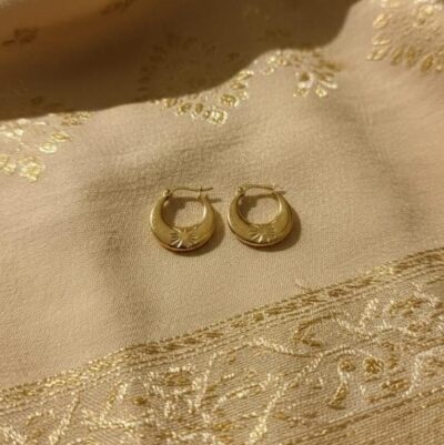 Classic Sunburst Gold Mini Hoops