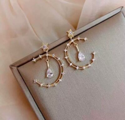 Celestial Star Hoop Earrings