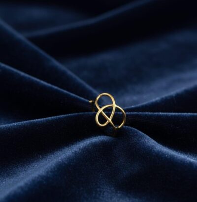 Gold Abstract Loop Ring