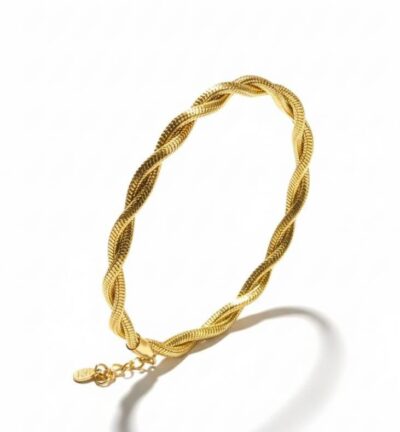 Twisted Gold Chain Bracelet