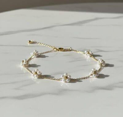Pearl Blossom Chain Bracelet