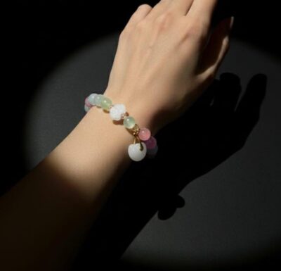 Pastel Jade Beaded Bracelet