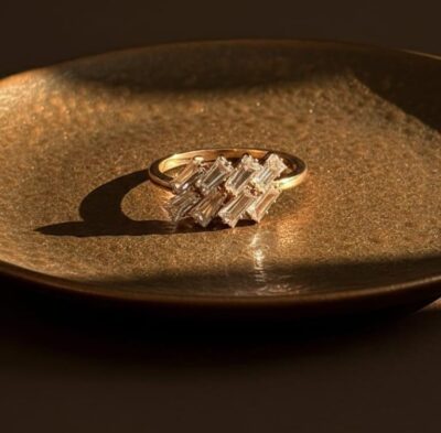 Crystal Stack Bar Ring