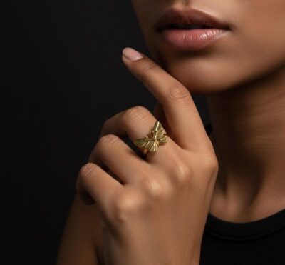 Golden Butterfly Ring