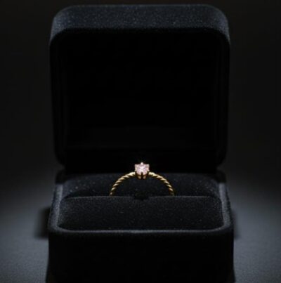 Petite Blossom Solitaire Ring