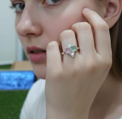 Pastel Prism Elegance Ring