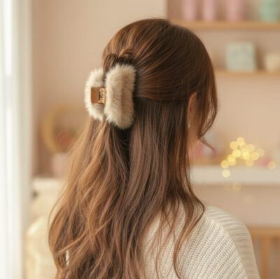 Fluffy Luxe Hair Claw Clip