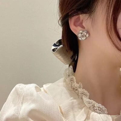 Ivory Bloom Stud Earrings