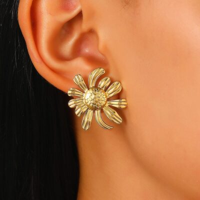 Golden Sun Bloom Studs