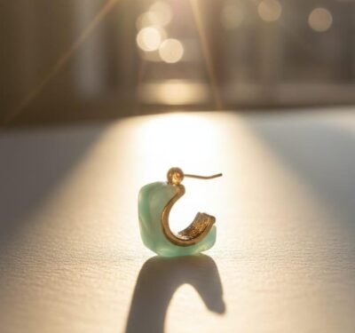 Luxe Stone Hoop Studs