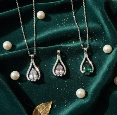 Elegant Teardrop Stone Pendant